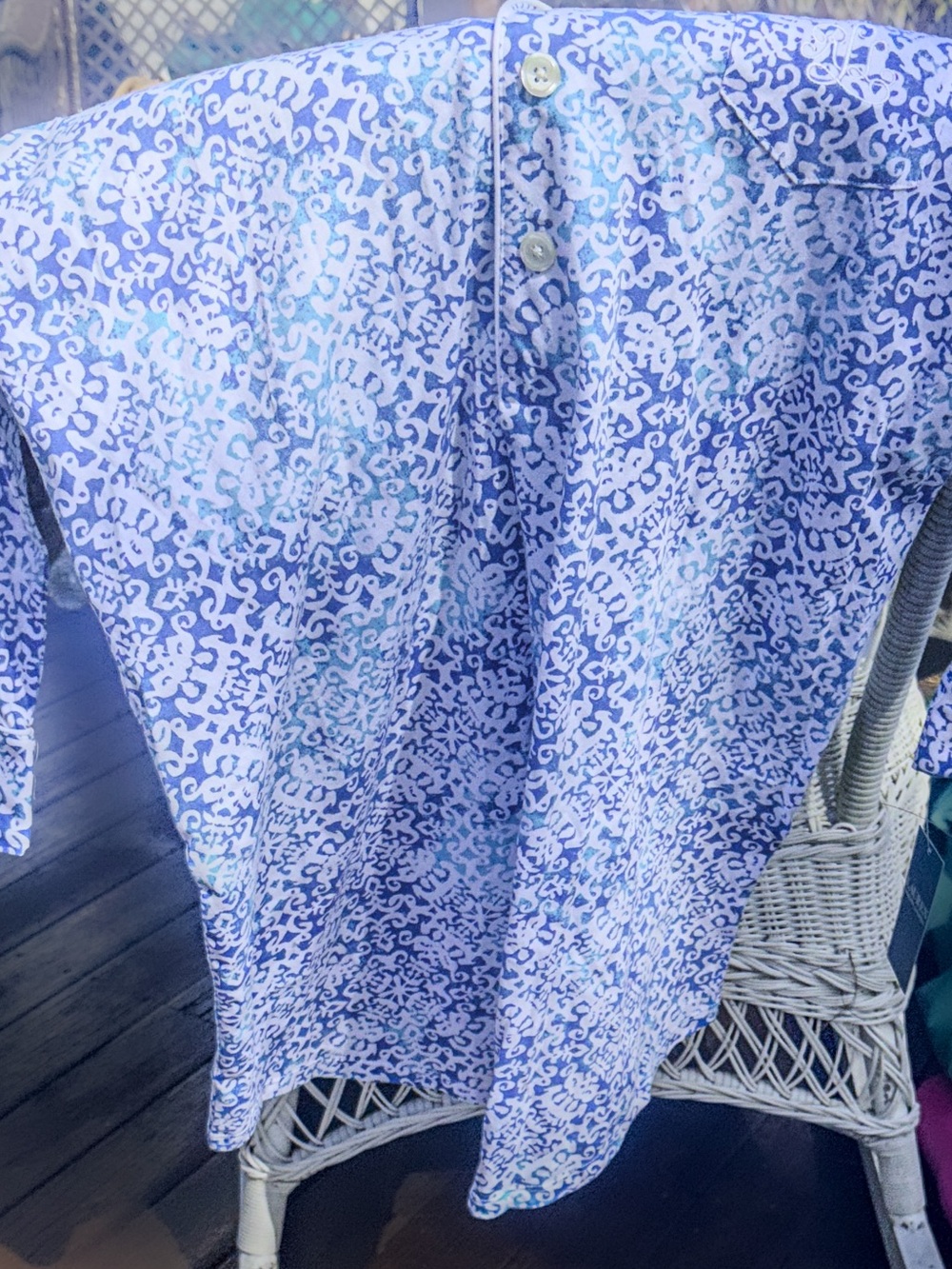 NWT Lauren Ralph Lauren Blue Medallion Cotton Sleep Shirt Nightgown Medium - Picture 8 of 17